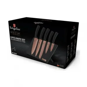 Berlinger Haus 6-dielna sada nožov s magnetickým stojanom Rosegold Metallic Line 