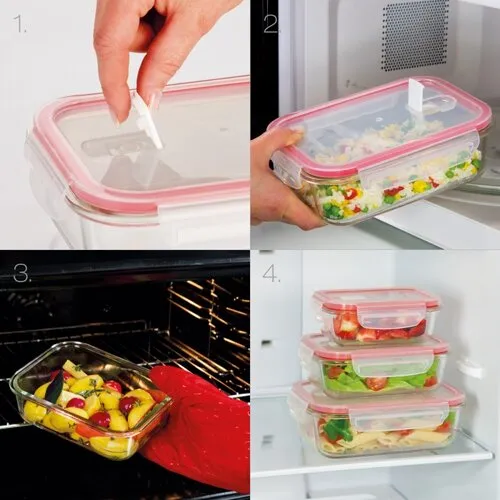 TESCOMA Dóza FRESHBOX GLASS 1.0 l, obdĺžniková 