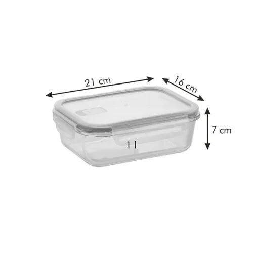 TESCOMA Dóza FRESHBOX GLASS 1.0 l, obdĺžniková 