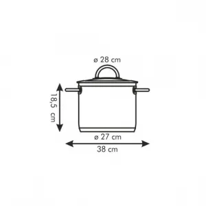 TESCOMA Hrniec VISION s pokrievkou ø28 cm, 11.0 l 
