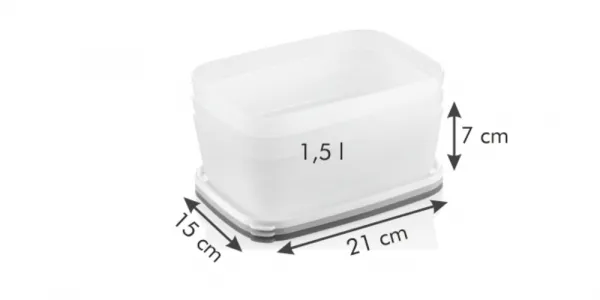 Zdravé dózy PURITY do mrazničky 1,5l 3ks