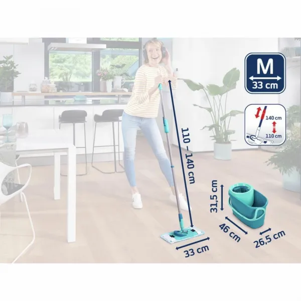 Leifheit Clean Twist M Ergo set + ZADARMO čistič na silne znečistené podlahy 1 l