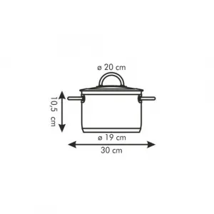 TESCOMA kastról VISION s pokrievkou ø20 cm, 3.0 l 