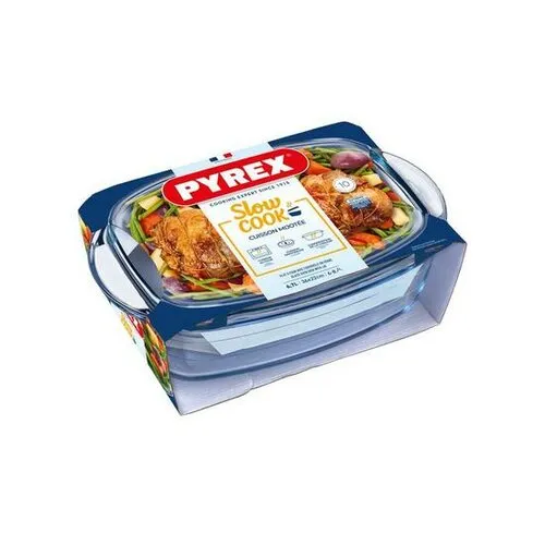 Pyrex Sklenená zapekacia misa s vekom, 6,7 l