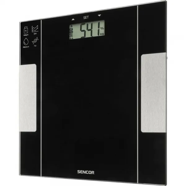 SENCOR osobná fitness váha sklenený povrch do 150kg váhy 1ks