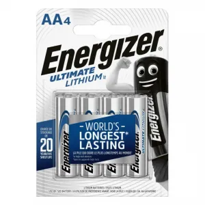 Energizer Ultimate Lithium AA FR6 LR6 15V Batérie 4ks