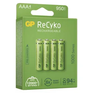 GP ReCyko batérie nabíjacie AAA 1000 4ks 1balenie