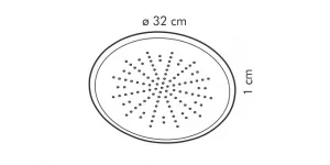 Forma na pizzu perforovaná DELICIA ø 32 cm