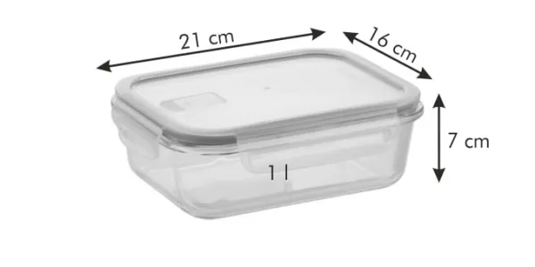 TESCOMA Dóza FRESHBOX GLASS 1.0 l, obdĺžniková 