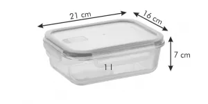 TESCOMA Dóza FRESHBOX GLASS 1.0 l, obdĺžniková 