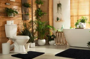 Sada kúpeľňových koberčekov SYNERGY glamour / lurex, čierna