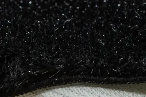 Kúpeľňový koberček SYNERGY glamour / lurex, čierny