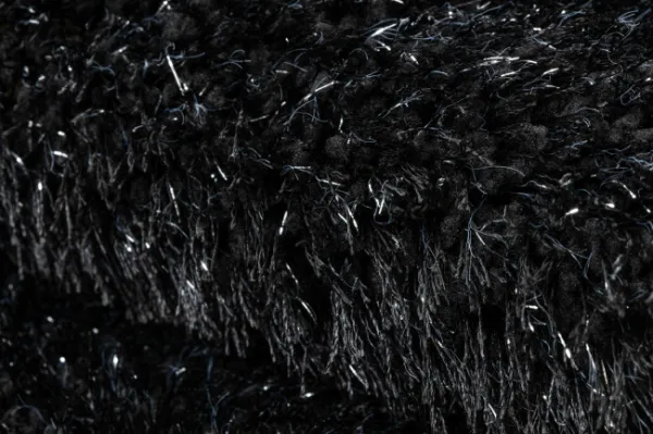 Kúpeľňový koberček SYNERGY glamour / lurex, čierny
