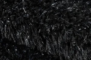 Kúpeľňový koberček SYNERGY glamour / lurex, čierny