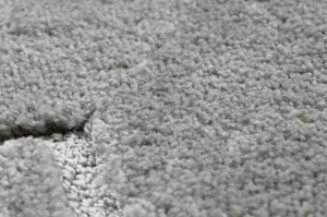 Kúpeľňový koberček SUPREME LINES línie, sivý kruh