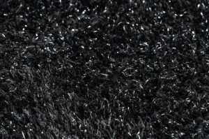 Kúpeľňový koberček SYNERGY glamour / lurex, čierny kruh