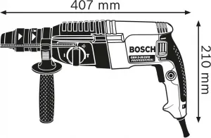 Príklepové rotačné kladivo Bosch Professional 800W 2.7J GBH 2-26 DFR