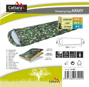 Spacák Cattara ARMY 220 x 80/65 cm dekový