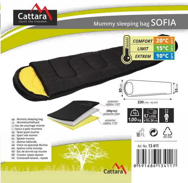 Spacák Cattara SOFIA múmia 10°C