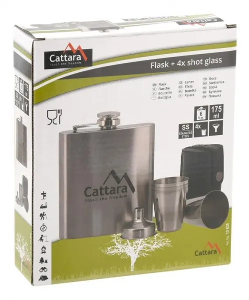 Fľaška Cattara ploskačka 1 + 4 175ml