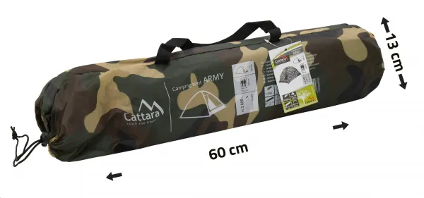 Stan Cattara ARMY pre 2 osoby 200 x 120 x 100 cm