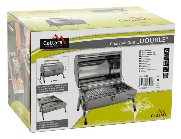 Gril Cattara DOUBLE 2x 38cm cestovný
