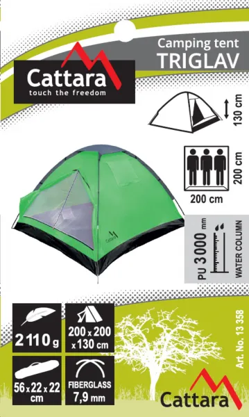 Stan Cattara TRIGLAV pre 3 osoby 200 x 200 x 130 cm