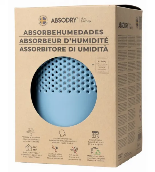 Odvlhčovač Everbrand Sweden AB Absodry Duo Family Bag, do 50 m3, modrý