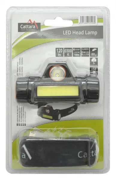 LED čelovka Cattara 120lm nabíjacia