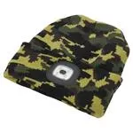 LED čelovka Cattara čiapka ARMY s LED svietidlom USB nabíjanie