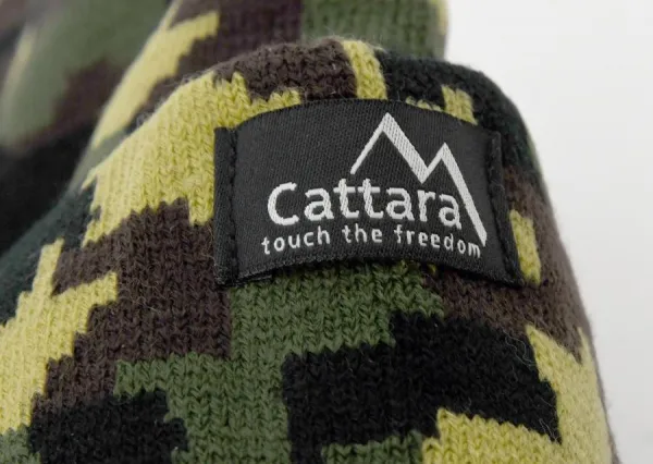 LED čelovka Cattara čiapka ARMY s LED svietidlom USB nabíjanie