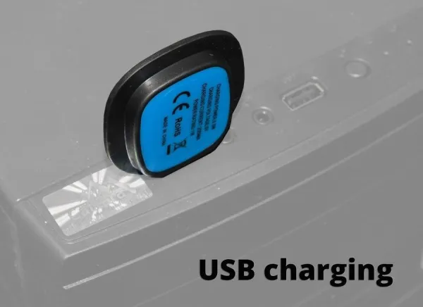 LED čelovka Cattara čiapka ARMY s LED svietidlom USB nabíjanie