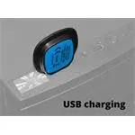 LED čelovka Cattara čiapka ARMY s LED svietidlom USB nabíjanie