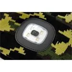 LED čelovka Cattara čiapka ARMY s LED svietidlom USB nabíjanie