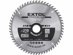 EXTOL PREMIUM 8803237 Kotúč pílový s SK plátkami, Ø210x3,2x30mm, 60z