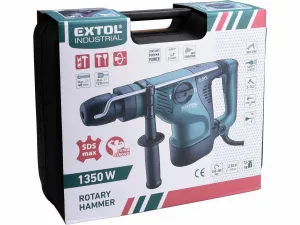 EXTOL INDUSTRIAL 8790101 Kladivo vŕtacie a sekacie, SDS-max, príkon 1350W, 14J, antivibračná rukoväť