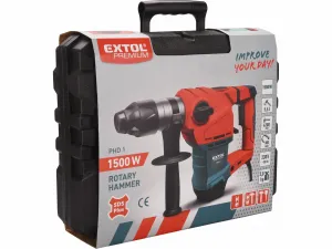 EXTOL PREMIUM 8890207 Kladivo vŕtacie a sekacie, SDS-plus, príkon 1500W, 5,5 J, kufor
