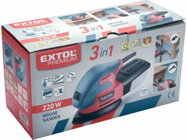 EXTOL PREMIUM 8894002 Brúska vibračná deltová, príkon 220W