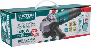 EXTOL INDUSTRIAL 8792014 Brúska uhlová, príkon 1400W, priemer 125mm, regulácia otáčok