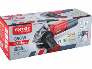 EXTOL PREMIUM 8892014 Brúska uhlová, príkon 850W, priemer 125mm, regulácia otáčok, bezpečnostný spínač
