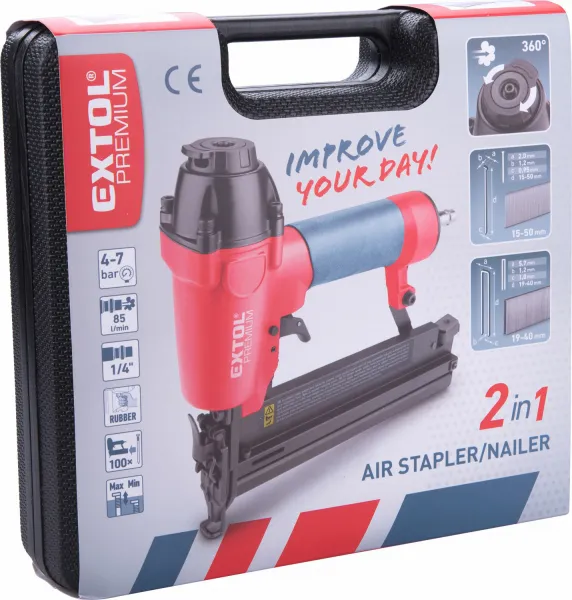 EXTOL PREMIUM 8865040 Sponkovačka a klincovačka pneumatická 2v1