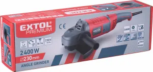 EXTOL PREMIUM 8892060 Brúska uhlová, priemer 230mm, príkon 2400W, 6500ot/min