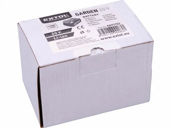 EXTOL PREMIUM 8895782 Akumulátor Garden 20V/4Ah, pre záhradné aku náradie