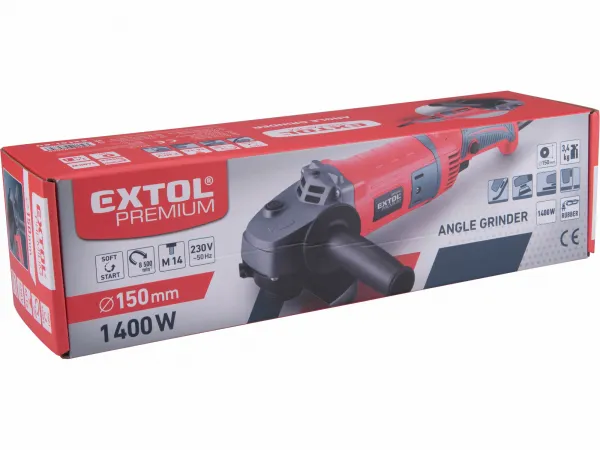EXTOL PREMIUM 8892040 Brúska uhlová, priemer 150mm, 1400W