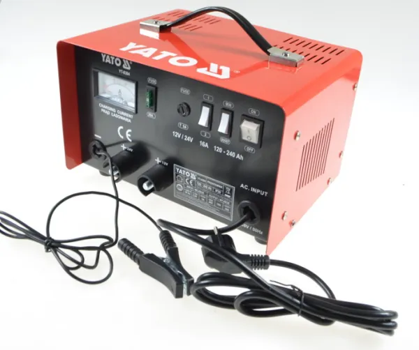 YATO PROSTITUTOR S PODPOROU NABÍJANIA 16A 12V / 24V 120 - 240Ah YT-8304