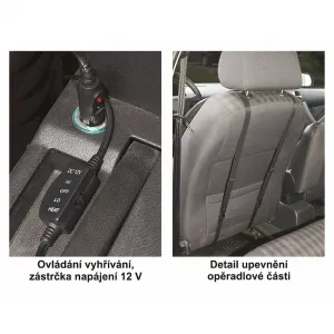 Poťah sedadla vyhrievaný TEDDY s termostatom - 12 V , predný
