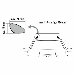 Compass Priečny uzamykateľný nosník ALU-TOP TÜV 120 cm, 2 ks
