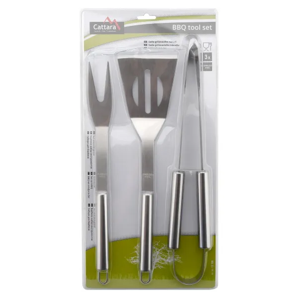 Súprava grilovacieho náradia BBQ - 3 ks, blister