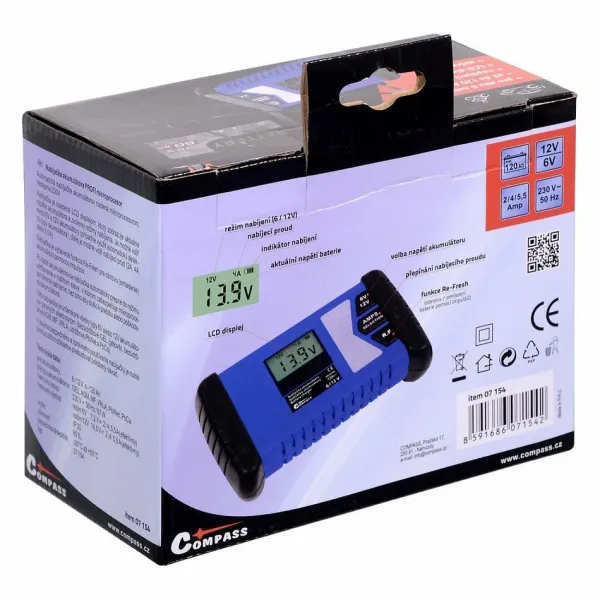 Compass Nabíjačka microprocesor Profi PB/GEL/AGM, 6 / 12 V 