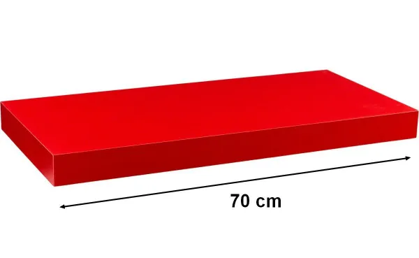STILISTA VOLATO 31053 Nástenná polica - matná červená 70 cm